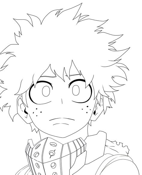Deku Character My Hero Academia Coloring Pages Punchline Wallpaper