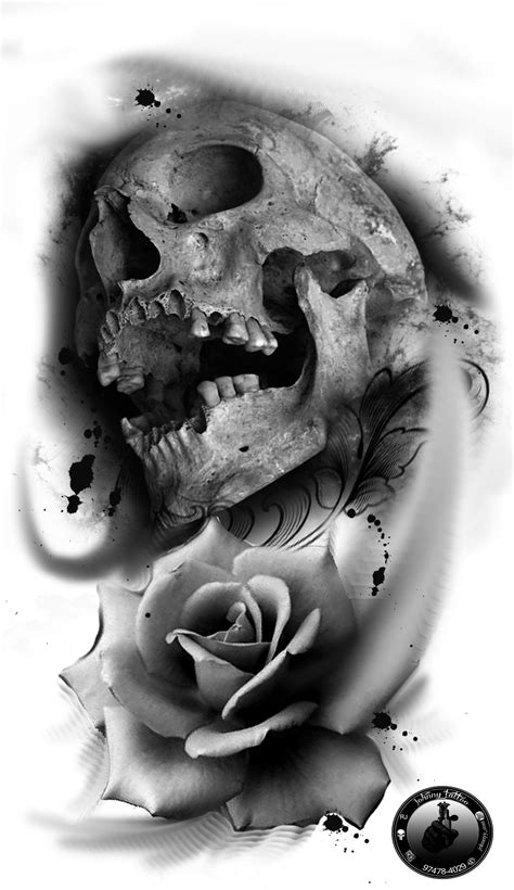 Desenhos Tattoo Caveirapreto E Cinza Skull Drawings Tattoo Skull