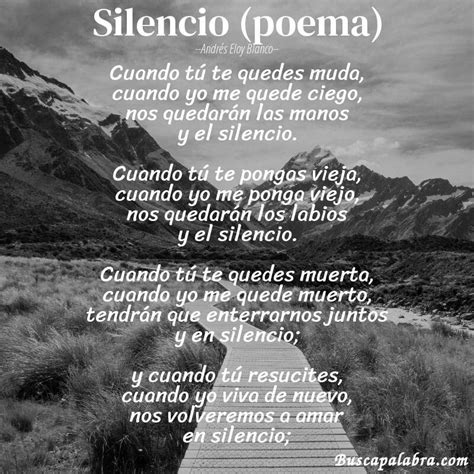 Poema Silencio Poema De Andrés Eloy Blanco Análisis Del Poema