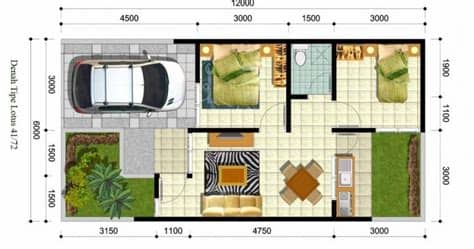 Desain denah rumah ruko 2 lantai 7x10 m yang minimalis. 17+ Terbaru Desain Rumah Minimalis 1 Lantai Ukuran 6x12 ...