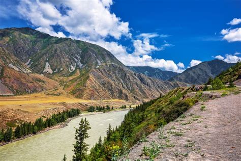 The River Katun Gorny Altai Russia Stock Image Image Of Water July