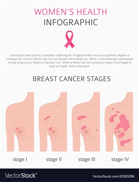 Breast Cancer Medical Infographic Diagnostics Vector Image
