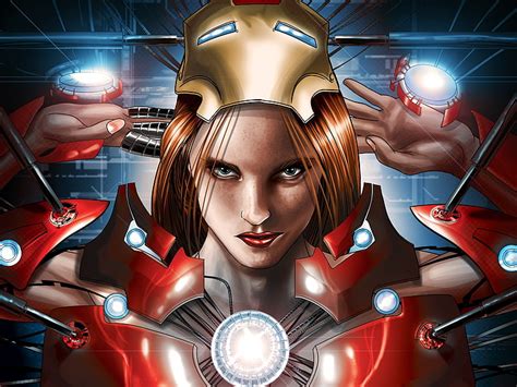 Hd Wallpaper Iron Man Comics Marvel Comics Women Redhead Pepper Potts Wallpaper Flare