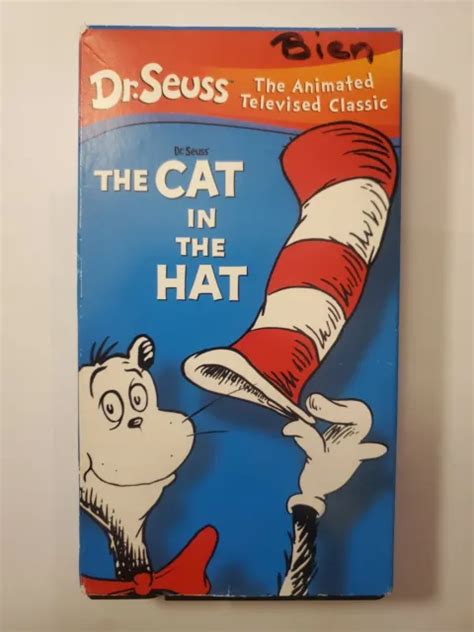 DR SEUSS THE CAT IN THE HAT Sing Along Classic VHS Video Tape Animated