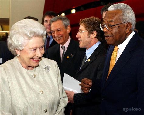 Javascript is required for the selection of a player. the Queen Shares a Joke with Television Presenter Sir Trevor Mcdonald During a Visit to the ...