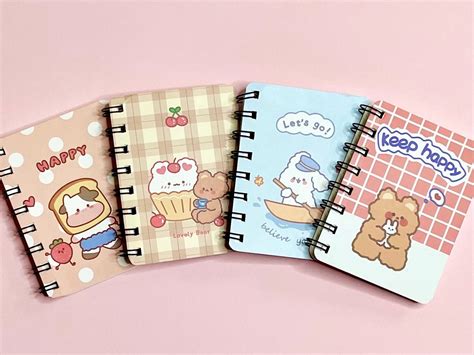 Mini Kawaii Notebook Cute Blank Notebook A6 Spiral Etsy