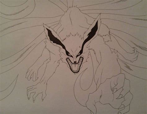 Drawing Kurama The Nine Tailed Fox Anime Amino