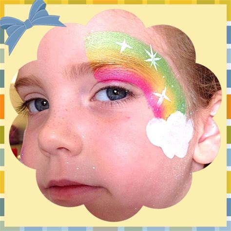 Easy Rainbow Face Paint Design Rainbow Face Paint Face Painting Designs Rainbow Face