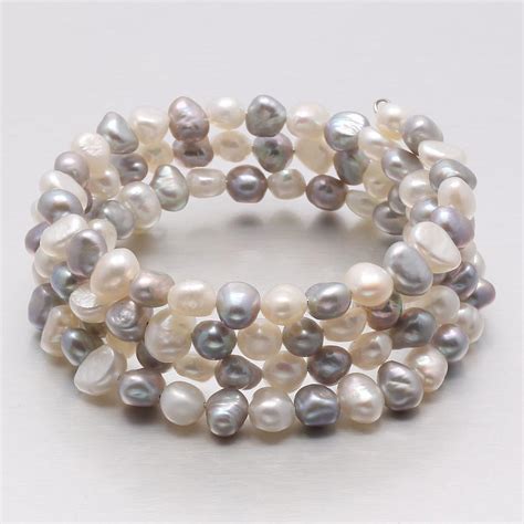 Buy Natural Freshwater Pearl Beads Bracelet Cm Four Rolls For