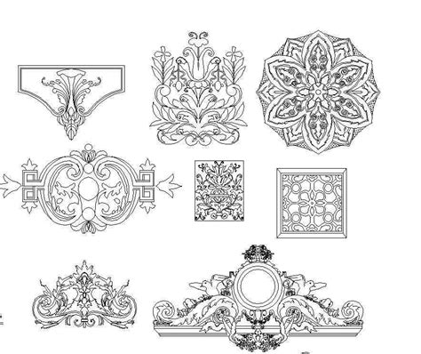 Free Decorative Elements V8 Free Autocad Blocks And Drawings Download