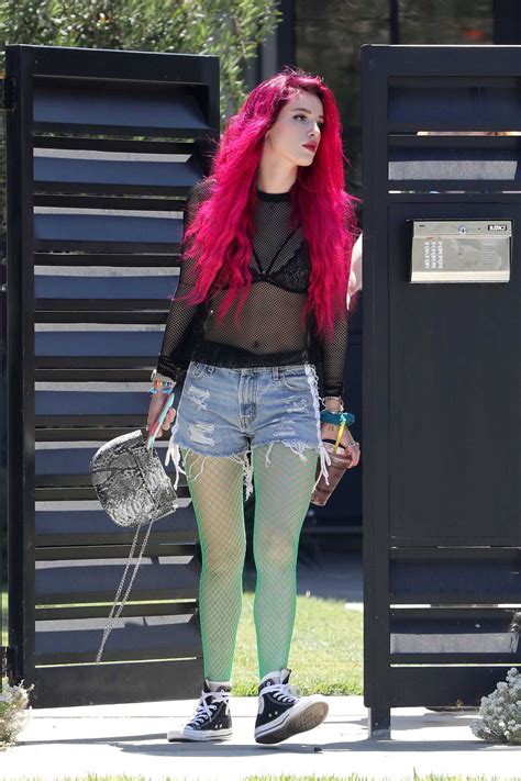 Bella Thorne Shows Off Her New Freshly Bright Red Dyed Hair Out In La