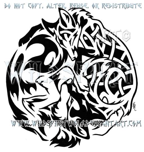 Tribal Wolf Knotwork Fox Design By Wildspiritwolf On Deviantart