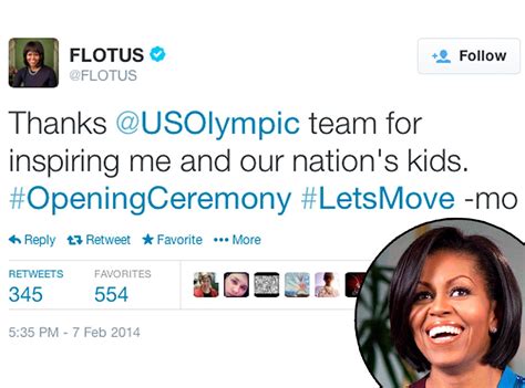 Michelle Obama From Celebs Olympic Tweets Sochi 2014 E News