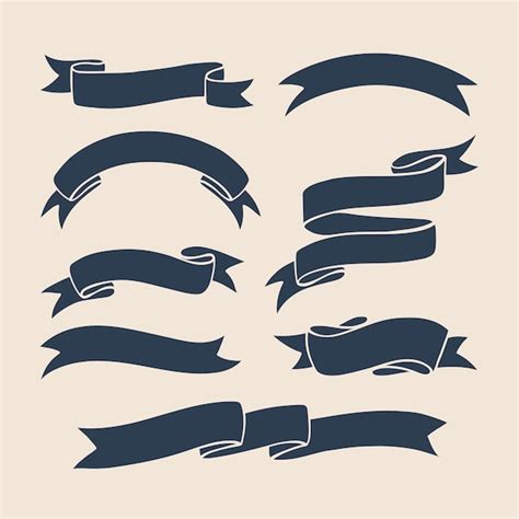 Ribbons Vector Collection Premium Vector