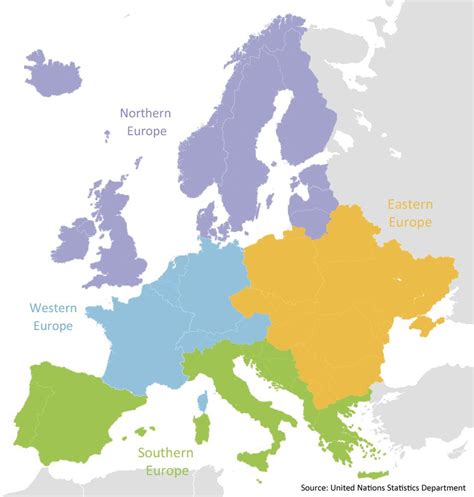 Regions Of Europe As Defined By The United Nations Download