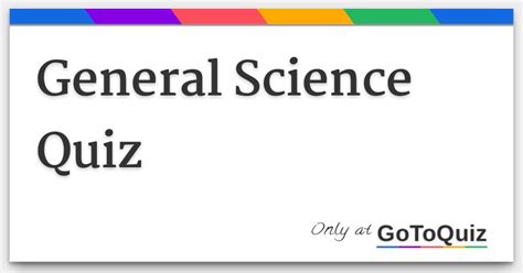 General Science Quiz