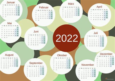 Kalender 2022 Zum Ausdrucken Kostenlos