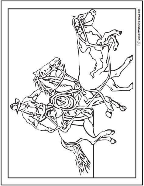 Horse Coloring Page Riding Showing Galloping