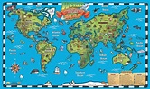 5 Free Blank Interactive Printable World Map for Kids PDF | World Map ...