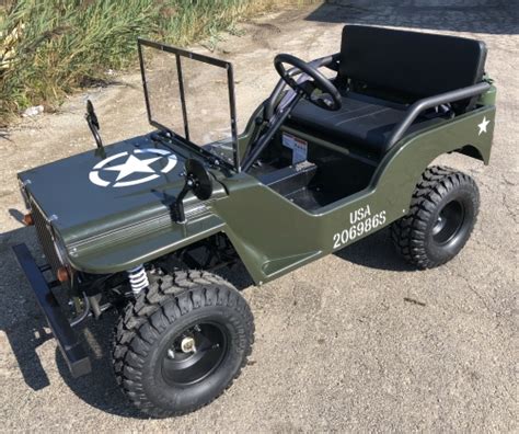 125cc Mini Jeep Gas Golf Cart Utility Vehicle Semi Auto With Reverse