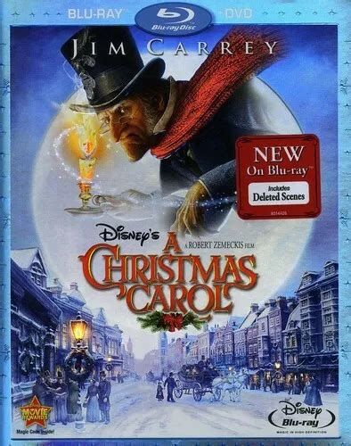 Disneys A Christmas Carol Blu Raydvd 2009 Jim Carrey Used Great