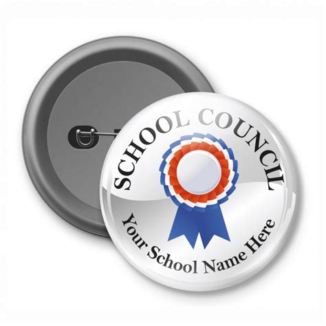 School Council Customised Button Badge