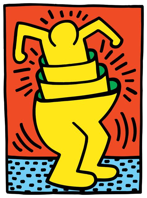 Untitled Cup Man 1989 Art Print By Keith Haring King And Mcgaw