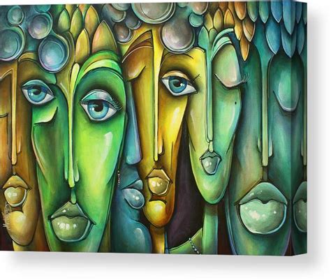 Figurative Canvas Print Featuring The Painting Amicis By Michael Lang