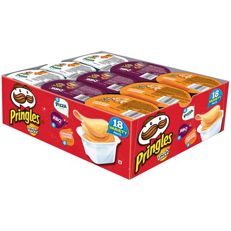 Pringles Snack Stacks Pizza Bbq Cheddar And Cheese Variety Potato