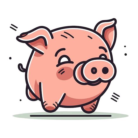 Premium Vector Piggy Bank Vector Illustration Cute Piggy Bank Character