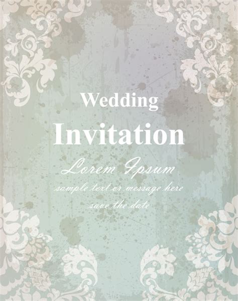 Premium Vector Vintage Wedding Invitation Card