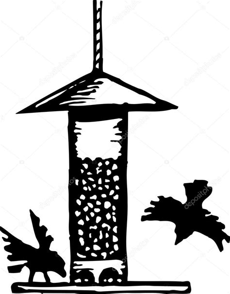 Vector Illustration Of Bird Feeder Stock Vector By ©ronjoe 29558719