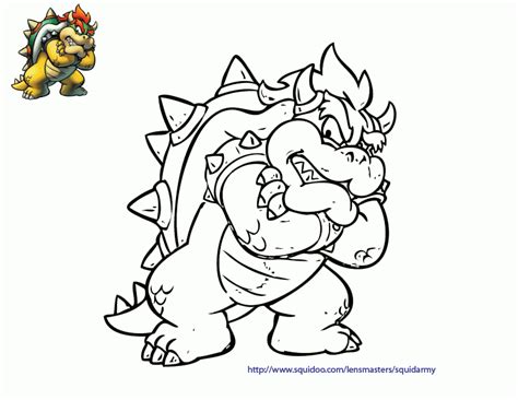 Bowser Coloring Pages To Print Coloring Home