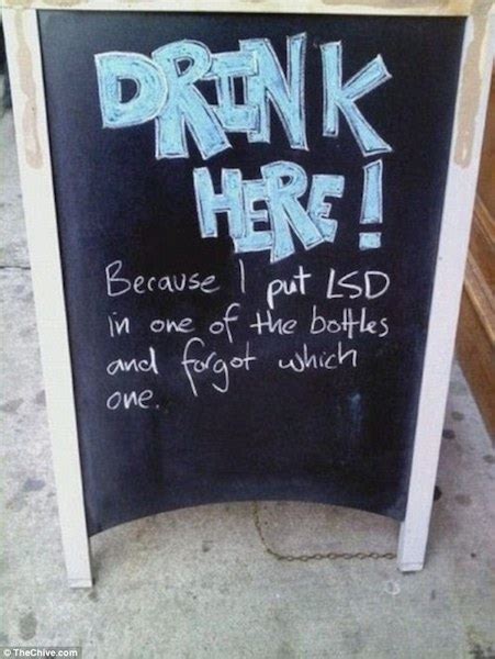 funny  creative bar signs thatll   step   grab  drink