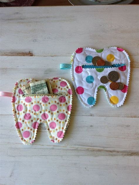 Quilted Tooth Fairy Zipper Pouch Coin Purse Treats By Curbyscloset