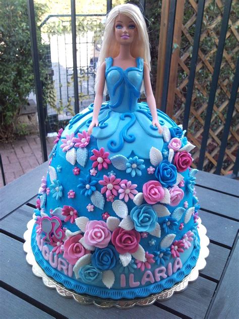 Blue Barbie Doll Cake Doll Birthday Cake Barbie Doll Birthday Cake Barbie Dress Cake