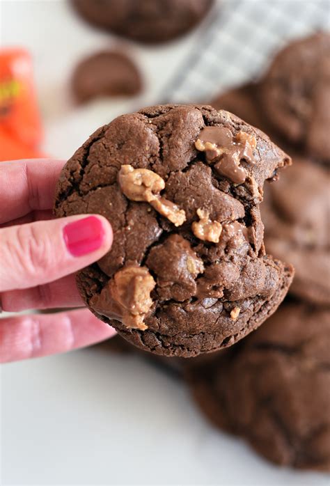 Chocolate Reeses Peanut Butter Cup Cookies Crazy Little Projects