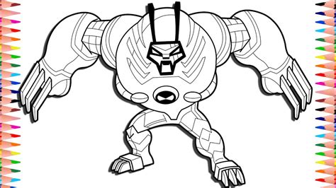 Ben 10 Coloring Pages Omni Kix Rath Digital Coloring Youtube