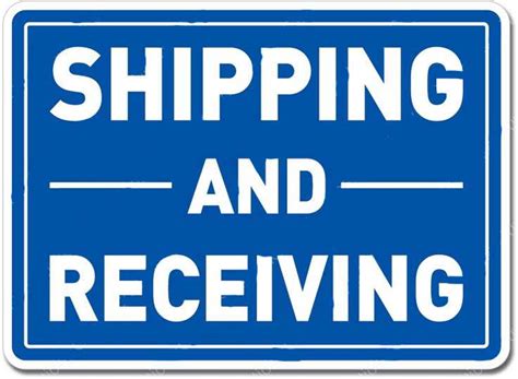 Shipping And Receiving Area Sign Vinyl Sticker Ag Design