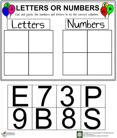 Letters And Numbers Worksheets For Preschoolers