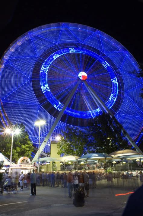 Extended Exposure Of The Iconic Texas Star Ferris Wheel At The Yearly