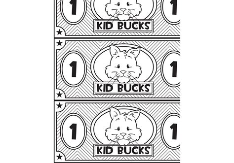 Kid Bucks Animal Themed Printable Play Money Download Free Vector