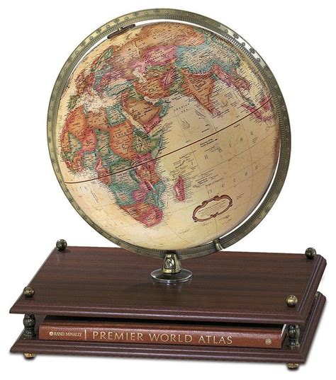 Premier 12 Antique Desk Globe Traditional World Globes By