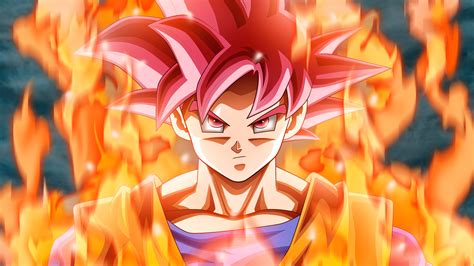 Dragon Ball Son Goku Super Saiyan God Hd Wallpaper Wallpaper Flare