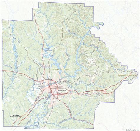 Map Of Tuscaloosa County Alabama