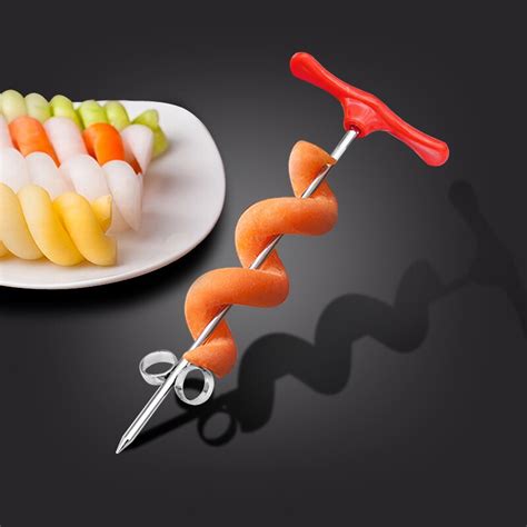 Sibaolu 1pc Manual Vegetable Twist Knife Screw Plastic Pp Steel