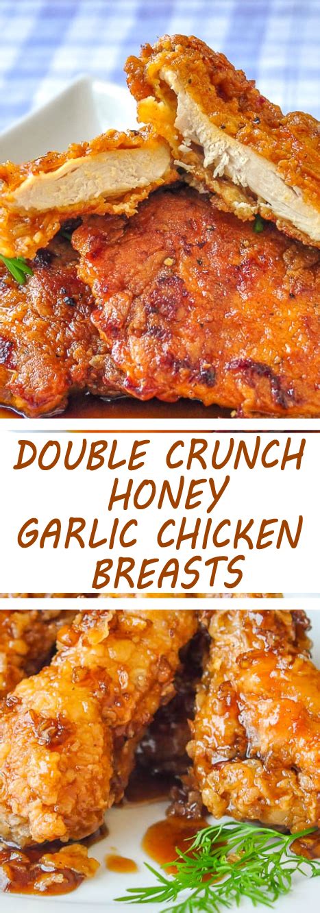 Recipe Double Crunch Honey Garlic Chicken Breasts For 4 Servings