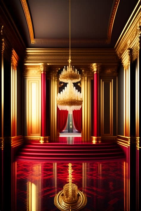 Lexica Palace Inside Kingdom Luxury Red Gold Far Distance Big