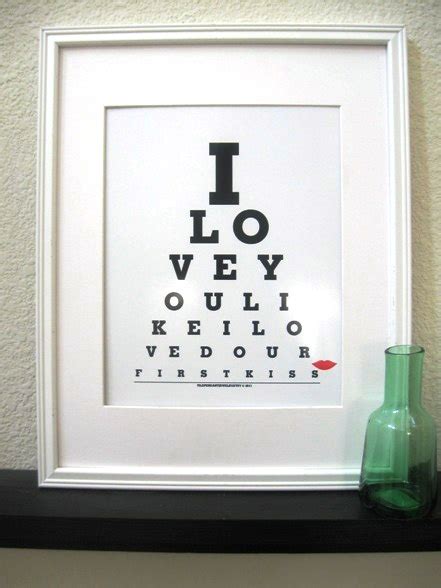 Room Designs Creative Wedding Eye Exam Charts I Love You Like I Loved