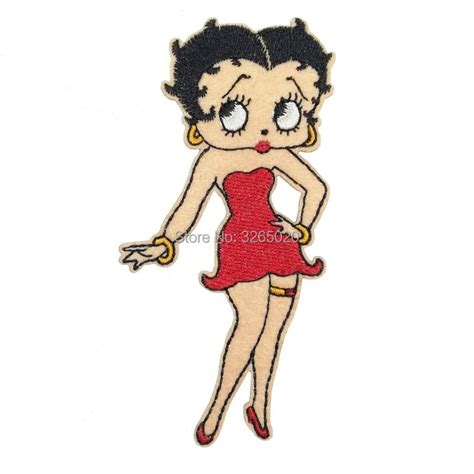 37 Betty Boop Cartoon Girls Red Dress Applique Movie Tv Show Series